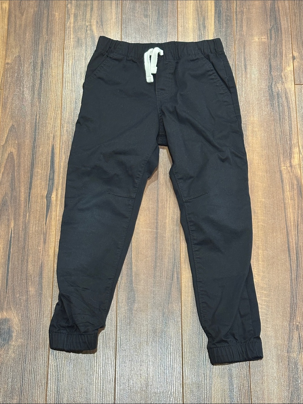 Cat & Jack Black Jogger Pants with White Drawstring